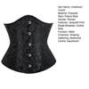 Palace Style Women Underbust Corset Adjustable Back Strap Floral Bustier Jacquard Design Body Shaping Girdle Cosplay Party Streetwear