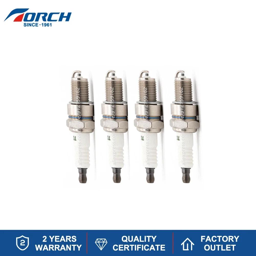 2-8PCS Solid Terminal Spark Plugs TORCH F5TC Replace for 6511/BP5ES MITSUBISHI MS851212 NISSAN B2401-W8915 22401-V0515