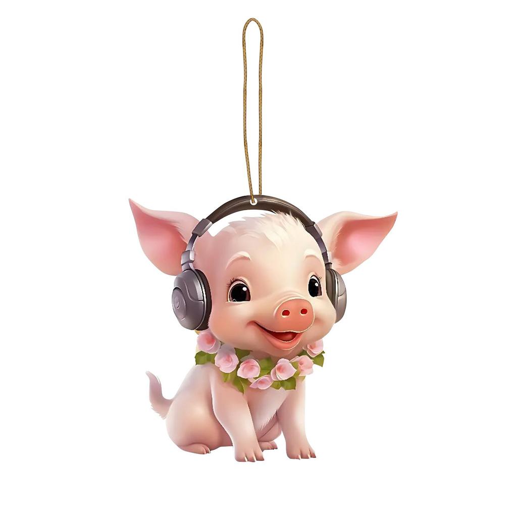 Интересная акриловая бирка с поросенком, бирка для ключей от машины, модная забавная свинья, декоративная подвеска, украшение, 1 шт., лучший подарок для друзей
