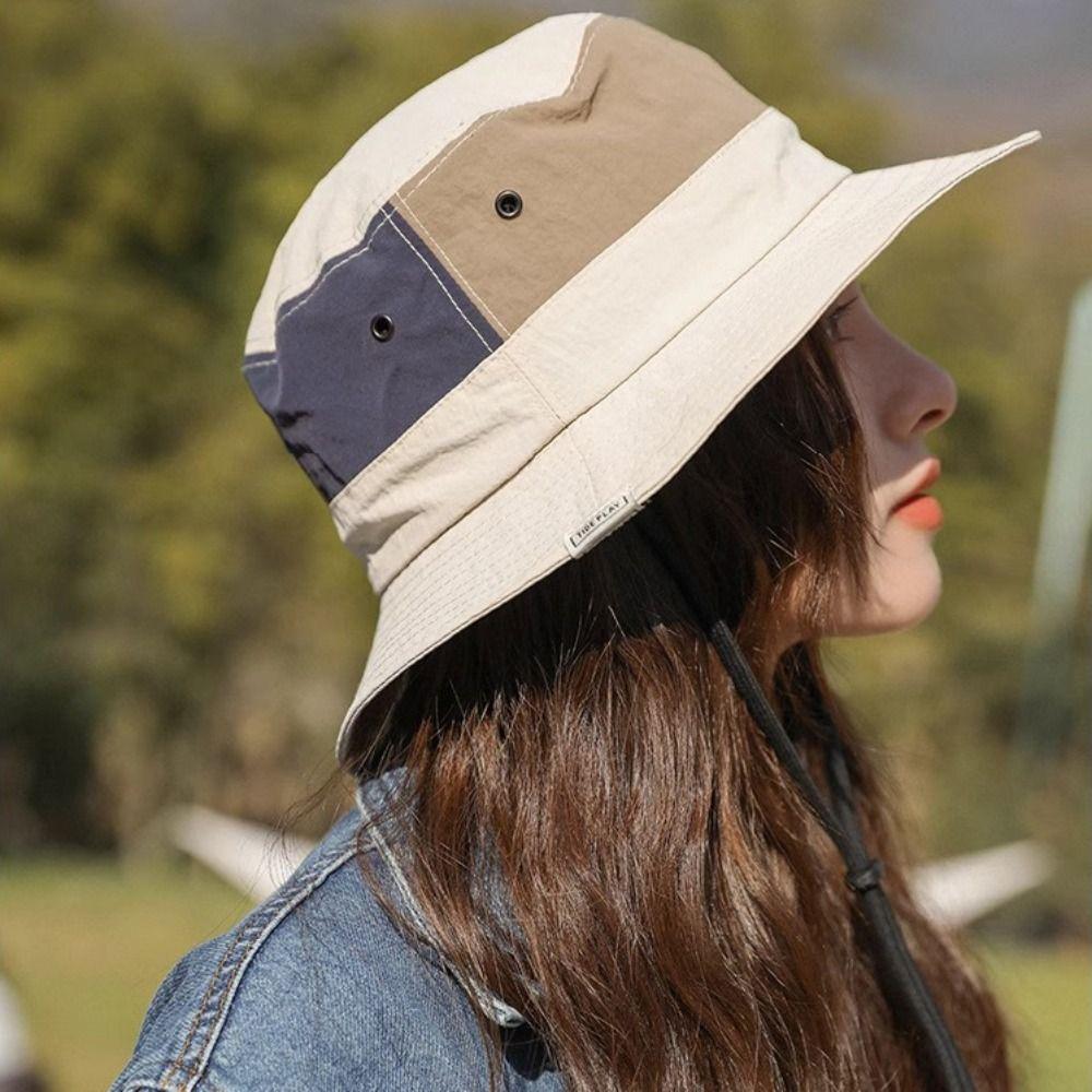 Quick-dry Mountaineering Hat Big Brim Sun Protection Bucket Cap Simple Hiking Fisherman Hat Travel