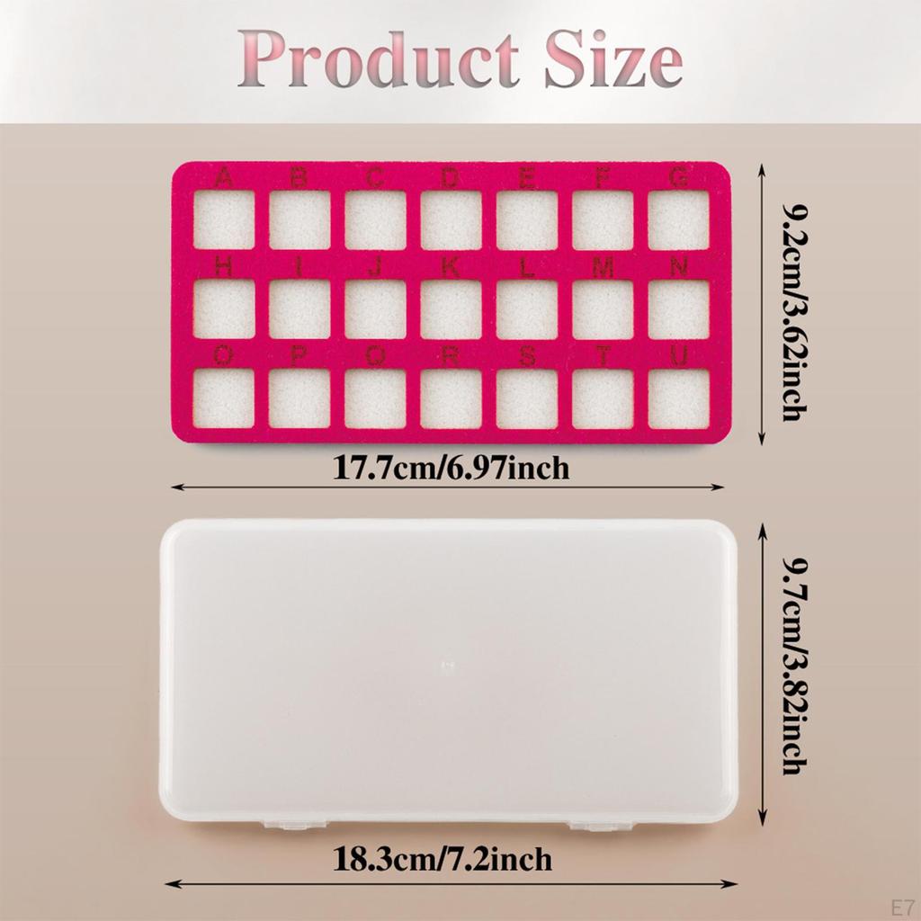 Bead Storage Mat 21 Grids with Box Lightweight Beads Organizer for Small Items Arts and Crafts