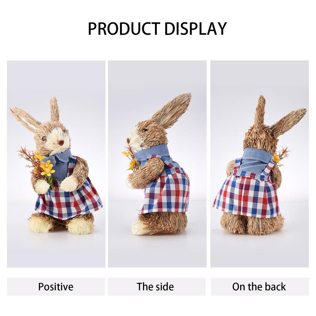 Рогоз Экологичная Яркая Цвета Реалистичная Прочная Фигурка Пасхального Кролика