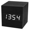 Smart Wooden Digital Alarm Clock with Night Light - Multi-functional Square Wall Clock for Students
