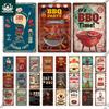 Decor BBQ Vintage Tin Sign Plaque Metal Plate Wall Art Decoration Kitchen Man Cave Terrace Beach House Club Iron Painting