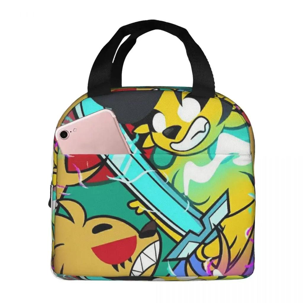 M-Mikecrack-S Mike Cute Yellow Dog Insulated Lunch Bag for Women Children Leakproof Food Boxes Thermal Lunch Box Tote