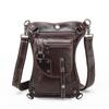 Meigardass Genuine Leather Leg Bag for Waist Hip Shoulder Crossbody with Smartphone Pocket Motorcycles, Men's Pouch, Bag, Bag, Bag, Multi-functional