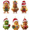 2025 Christmas Advent Calendar Chicken Ornaments 24 Days Countdown Calendar Christmas Tree Decoration 2D Acrylic Collectible Cartoon Chicken Set