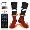 1 Pair Heated Socks Rechargeable APP Remote Control Men Women Electric Socks Washable
