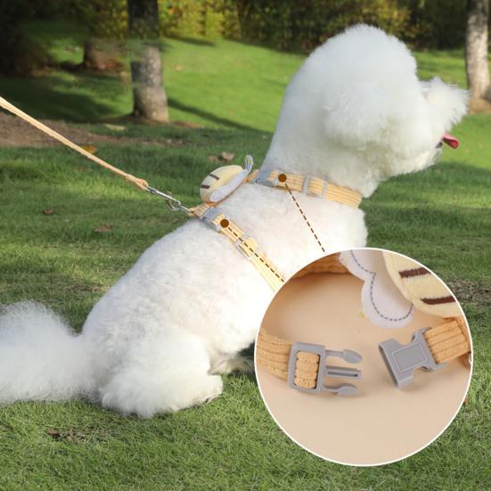 Набор поводков для кошек, регулируемый поводок с изображением пчелы из мультфильма для маленьких и средних собак, ошейник с защитой от побега для домашних животных, поводок для прогулок на свежем воздухе