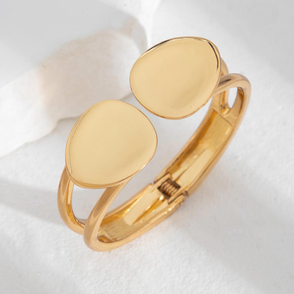 Ingemark 8 Styles Vintage Creative Gold Color Geometric Bangles Women Men Large Imitation Pearl Wide Cuff Bangles Jewelry Gift
