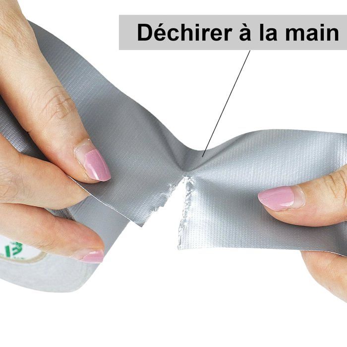 BOMEI PACK Unil - Silver Cloth Adhesive Tape, Heavy Duty Duct Tape 2 Rolls 50 Mm X 30 M for Repair Work, Fixa134