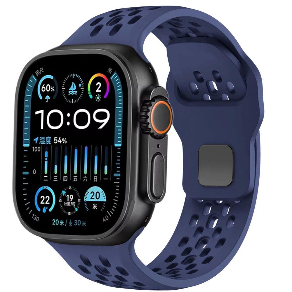 Дышащий силиконовый ремешок для Apple Watch Band 49 мм 46 мм 45 мм 44 мм 42 41 40 мм Спортивный браслет iWatch Ultra 11 10 9 8 7 6 SE3 Ремень