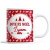 Mug - Lyam - Noël - Céramique - Rouge - 325 Ml - Résistant Lave-vaisselle