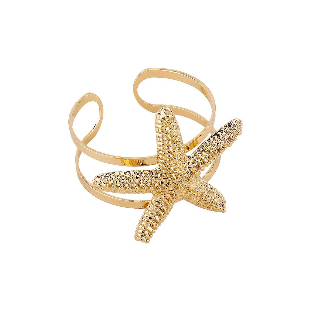 Bangle Ocean Themed Stylish Adjustable Featuring Starfish And Seashell Design For Casual Wear Or Beach Vacations