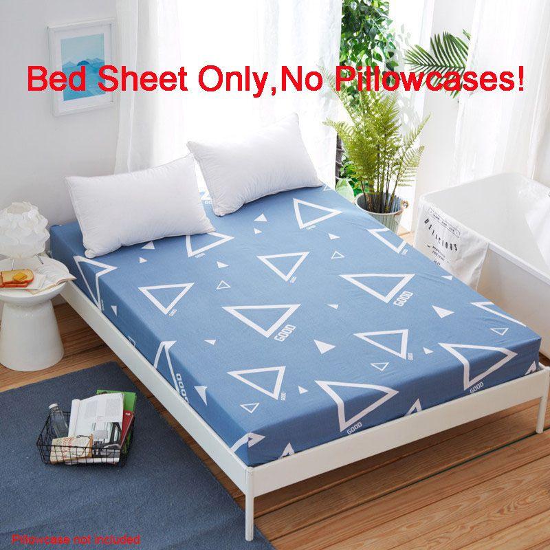 Sheet Bed Fitted Cover Without Pillowcase Floral Printed Single King Double