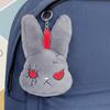 Fluffy Gothic Rabbit Compact Stitched Bunny Bag Pendant Halloween Plushie  Goth Lovers