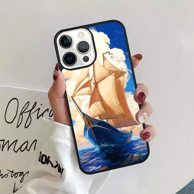 Чехол для телефона с пиратским кораблем, парусник, задняя крышка для iPhone 17 Air 16 15 14 13 11 12 Pro Max PlusS Shell Coque