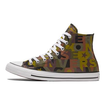 Chuck Taylor All Star Высокие Прочные Дышащие Кроссовки Унисекс Кроссовки Черный Коричневый Желтый 168713F