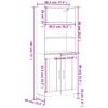 Highboard Gray Sonoma 69.5 x 34 x 180 cm Particleboard