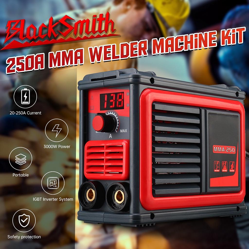 3000 Вт мини-сварочный аппарат MMA-250A, инверторный сварочный аппарат, IGBT, цифровой ЖК-дисплей, электросварочный аппарат с аксессуарами