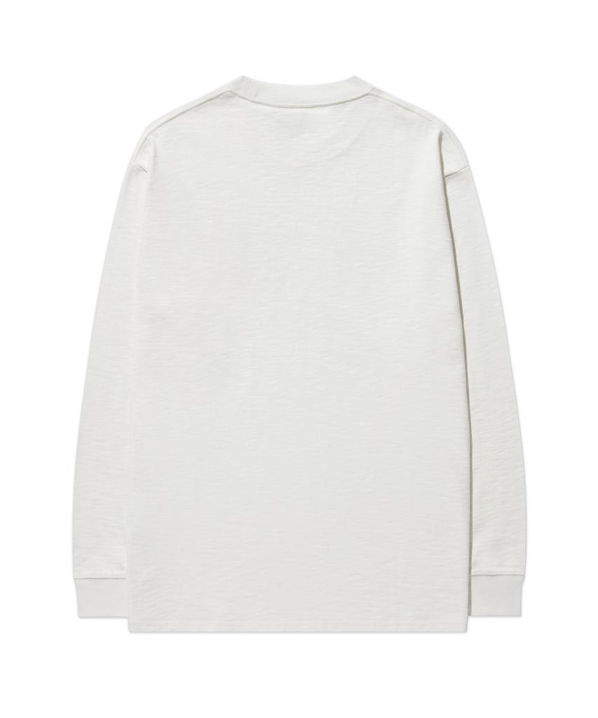 COVERNAT Slub Arch Logo Long Sleeve White
