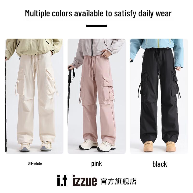 Izzue Unisex Waterproof Cargo Parachute Pants