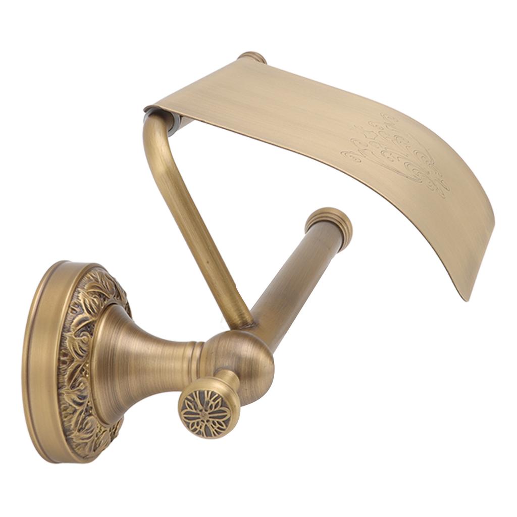 Paper Towel Holder Antique Wall Mounted Copper Stainless Steel Tissue Roll Storage Hanger for