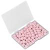 100Pcs Push Pins Map Tacks Steel Plastic Decorative Marking Pins for Cork Boards 9.5x20mm Pink