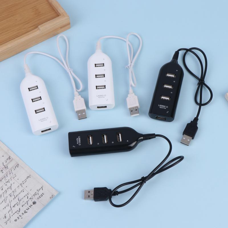 4-портовый USB 2.0 концентратор-разветвитель, драйверы не требуются, высокоскоростной адаптер для передачи данных, 1/2/3 шт. для ПК, ноутбука, домашнего использования