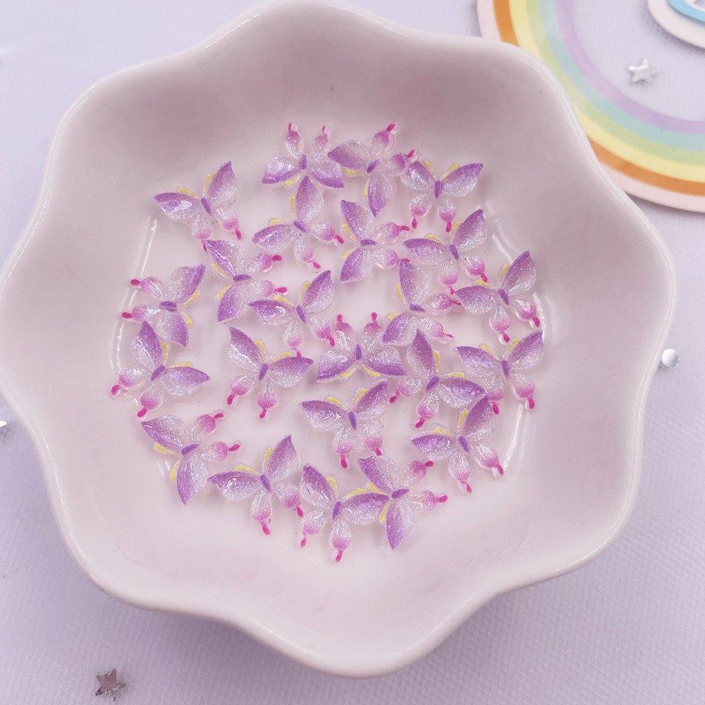 50 шт. красочные мини-милые хрустальные бабочки для дизайна ногтей с плоской задней поверхностью, стразы, аппликация, сделай сам, свадебный декор для скрапбукинга, поделки