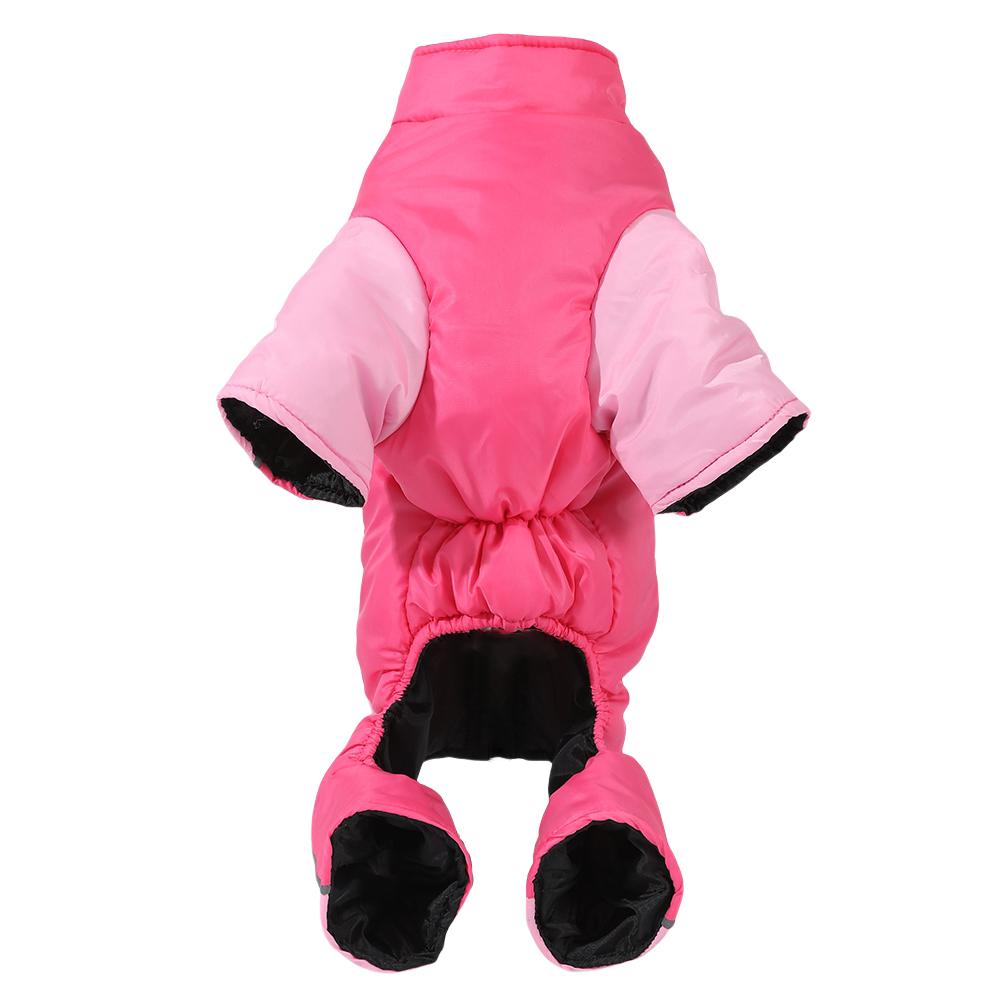 Утепленные комбинезоны для собак, зимняя ветрозащитная теплая куртка для щенков маленьких и средних собак с D-образным кольцом, эластичная, светоотражающая, одежда для чихуахуа и йоркширских собак