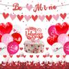 Украшение для вечеринки в День святого Валентина Be Mine Love Latte Набор шаров и топперов для торта