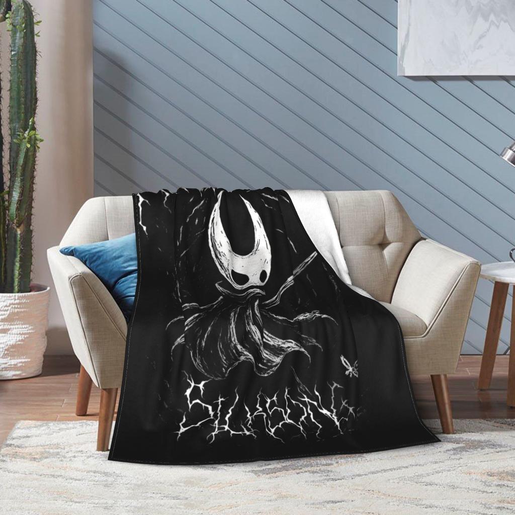 Hollow Knight Silksong Dark Fantasy Velvet Throw Fashion Blankets Gothic for Home Knitted Fashion Blanket Car Super Soft Multi-function