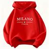 Модная толстовка с принтом букв Milano Italy, забавная толстовка для детей Y2k, детский свитшот с капюшоном, повседневные толстовки для мальчиков и девочек, одежда