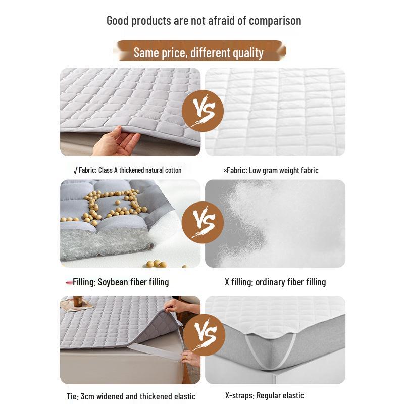 Стеганый наматрасник - Летний топпер для дома, спальни, отеля и односпальных кроватей для студентов