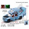 1:32 Camper Van Cartoon Bear Caravan Alloy Models Cars Diecast Toy Light Music Doors Opened Miniature RV Vehicle Children Gifts