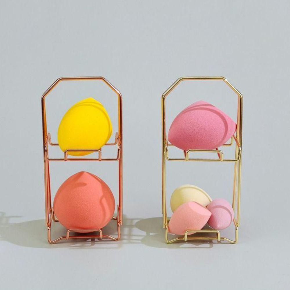 Подставка для хранения косметических спонжей Металлическая витрина Хрустальная полка для минералов Металлический каркас