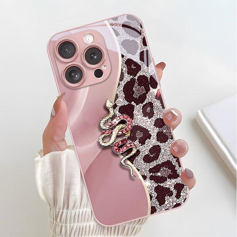 JUST LADY Чехол для телефона с леопардовым принтом для iPhone 17promax/16ProMax/16Plus/1514/13/12/12Pro/11/11Pro/11Proamx