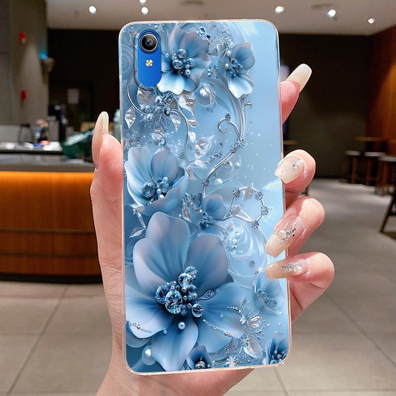 Для Vivo 2015 / Y91C / Y1S / 1820 Чехол Прозрачный Новейший Дизайн Цветок Мягкий Силиконовый Чехол Бампер Для VIVO Y91C/1820 TPU Чехол для Телефона