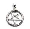 Pentagram Devil Star Star Snake Reptile Pendant Silver 925