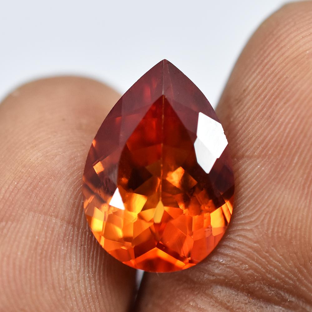 Natural Orange Sapphire Loose Gemstone 7.65 Cts 13x7 mm Pear Cut September Birthday Birthstone