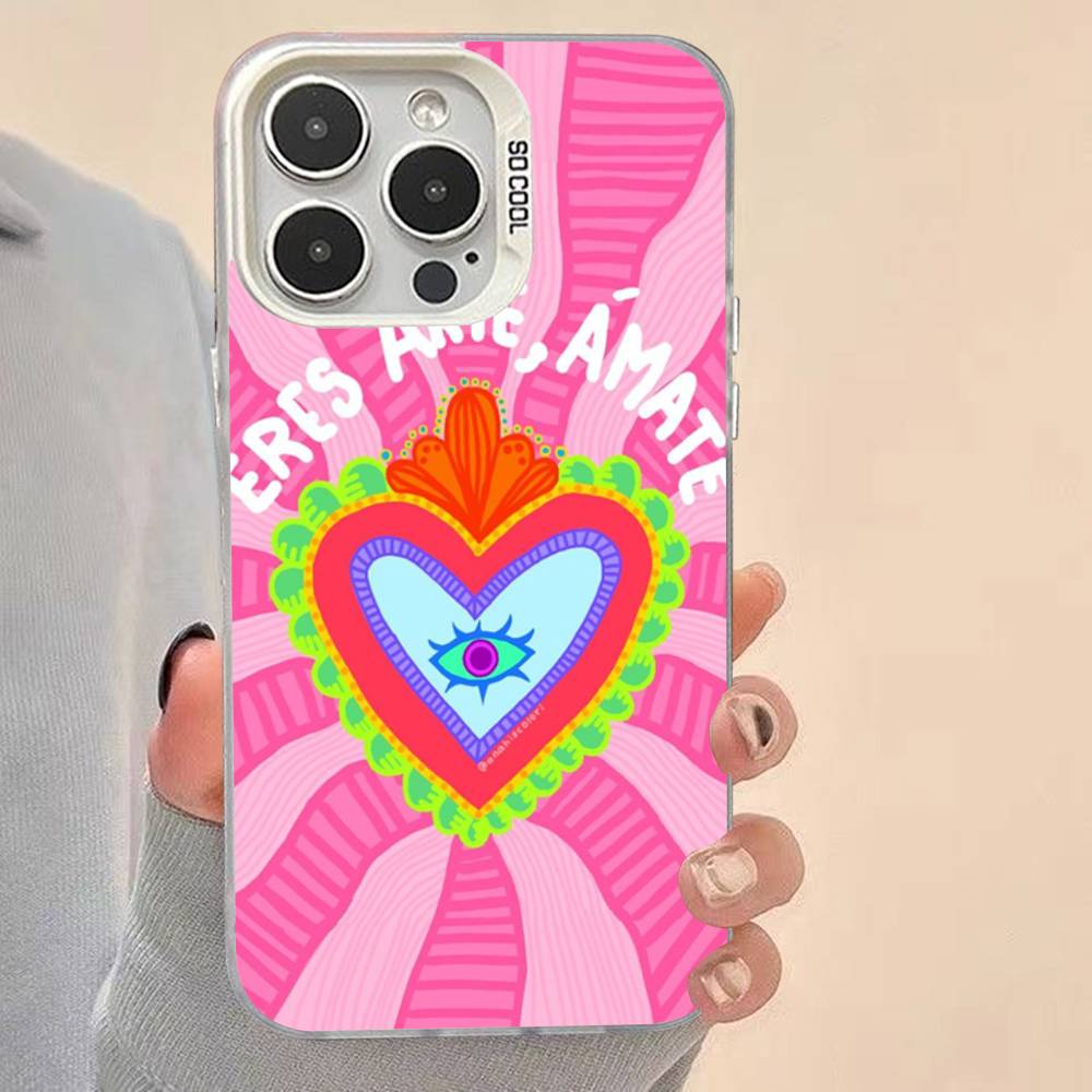 Чехол Lucky Eye Blue Evil Eyes для iPhone 17Air 16 15 14 13 12 11 Pro Max X XS XR Plus, цветной, серебристый
