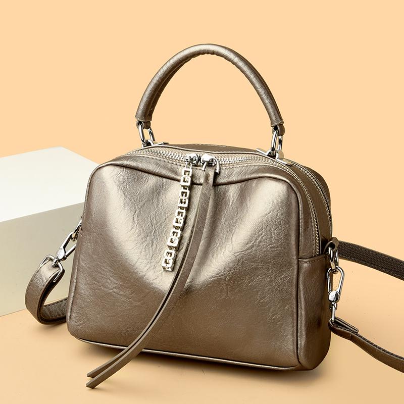 Soft Leather Shoulder Bag for Women Crossbody Bag Luxurious Messenger Bags Large Capacity Feminine Fashion High Quality