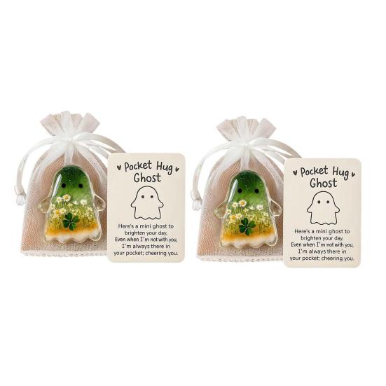 Pocket Ghost Card Pocket Hug Ghost with Encouragement Card Emotional Support Ghost Keepsake Pocket Hug Token Inspirational Gift for Friends
