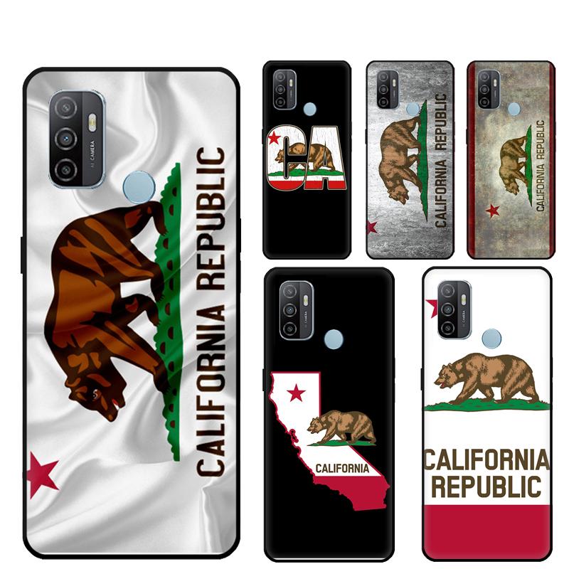California Flag Case For Oppo A60 A40 A80 A18 A38 A58 A78 A98 A16 A76 A96 A15 A17 A77 A74 A94 A54 A57S Cover