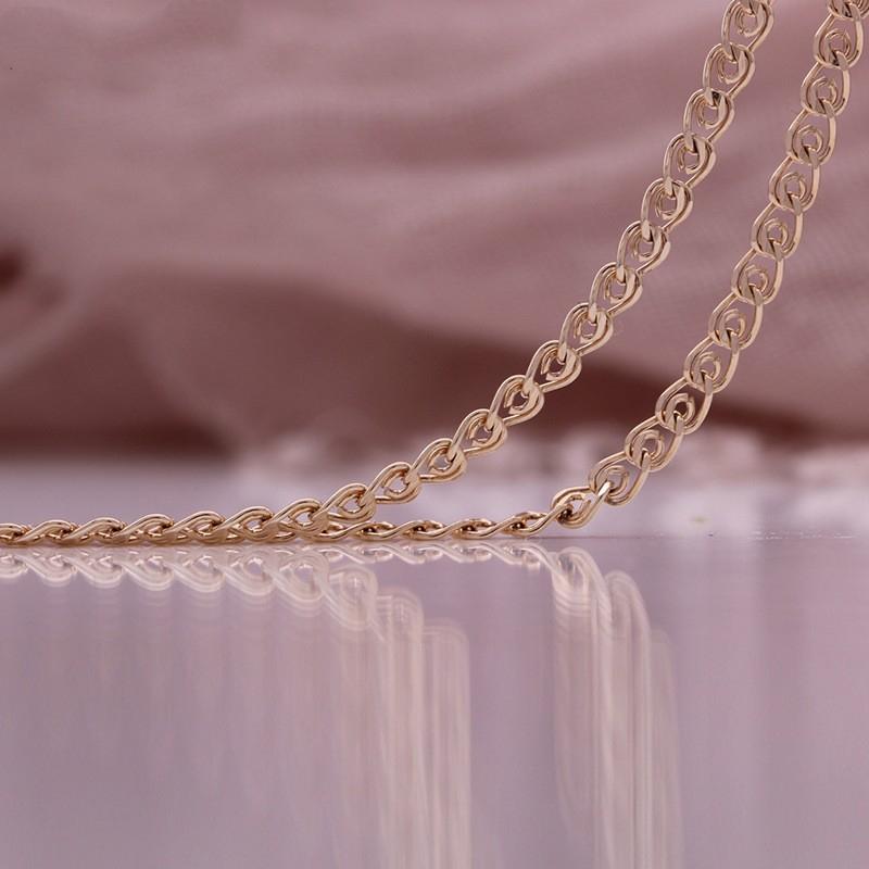 Rose Gold Color Italian Craftsmanship Delicate Girl Woman Bracelet Necklace Combination Long Chain