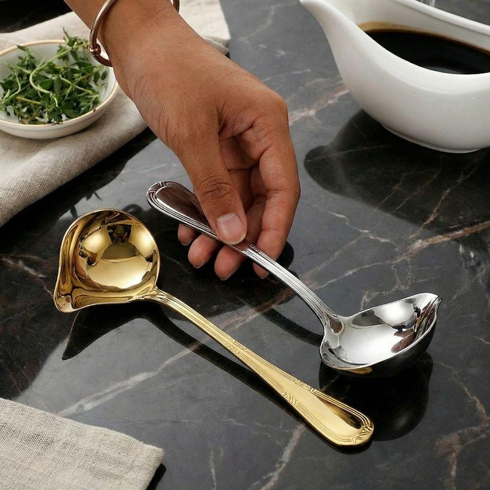 Long Handle Sauce Spoon Duckbill Shape Serving Spoon Duck Mouth Spoon for 2pcs Hot Pot Cooking