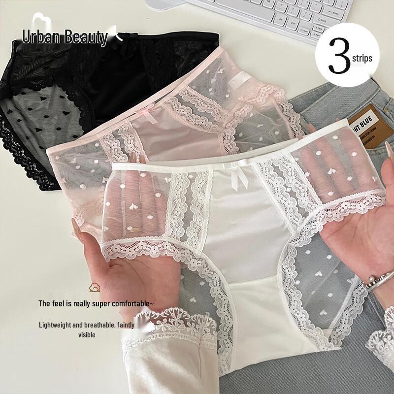 Dushi Liren Женские сексуальные кружевные трусики, 3 шт.