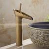 Basin Faucets Waterfall Bathroom Antique Faucet Single Handle Torneiras Para Banheiro Mixer Tap Deck Mounted Water Tap AL-9207K