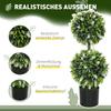 Set of 2 Artificial Plants, UV-Resistant Artificial Plant in Flower Pot, 70 cm Houseplant for Living Room, Garden